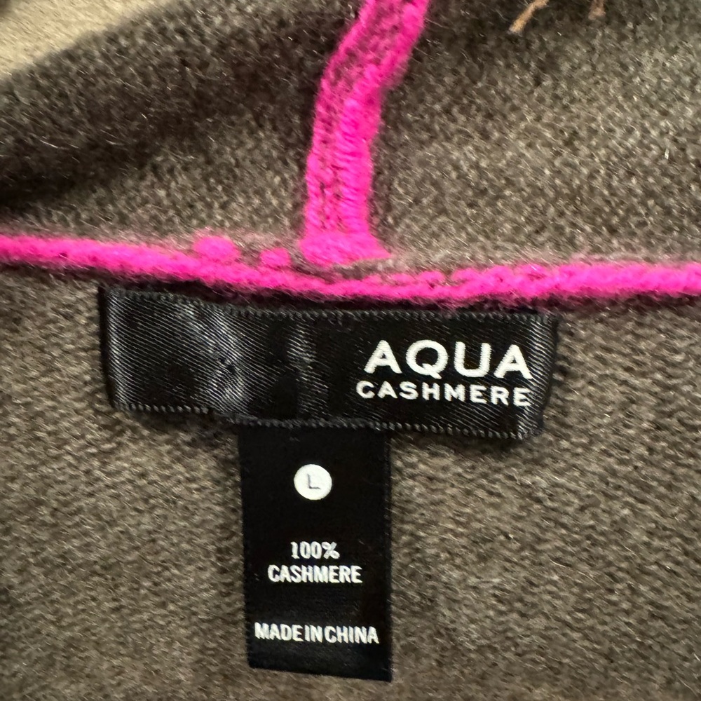 Aqua by Nordstrom Cashmere cardigan with tie M/L